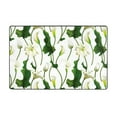 thumbnail image 1 of Area Rugs For Living Room Decor - Calla Lily Flowers Bloom Anti Slip Throw Washable Rugs 3x5 For Bedroom, Soft Indoor Carpet For Bedroom Living Room 60x39In, 1 of 5