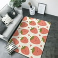 thumbnail image 1 of Area Rugs For Living Room Decor - Cute Strawberry Red Love Soft Anti Slip Throw Washable Rugs 5x7 For Bedroom, Indoor Carpet For Bedroom Living Room 80x58In, 1 of 7