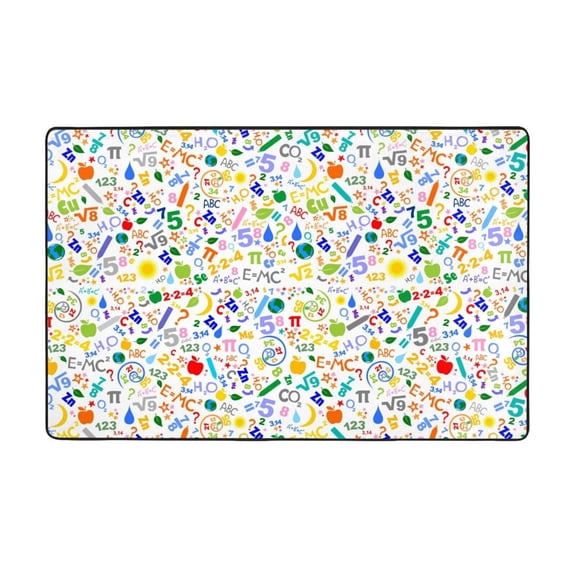 Area Rugs For Living Room Decor - Education And Science Anti Slip Throw Washable Rugs 3x5 For Bedroom, Soft Indoor Carpet For Bedroom Living Room 60x39In