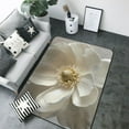thumbnail image 1 of Area Rugs For Living Room Decor - Elegant Ivory Flower Soft Anti Slip Throw Washable Rugs 5x7 For Bedroom, Indoor Carpet For Bedroom Living Room 80x58In, 1 of 7