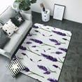 thumbnail image 1 of Area Rugs For Living Room Decor - Lavender Flowers Green Soft Anti Slip Throw Washable Rugs 5x7 For Bedroom, Indoor Carpet For Bedroom Living Room 80x58In, 1 of 7