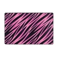 thumbnail image 1 of Area Rugs For Living Room Decor - Pink Black Zebra Print Striped Anti Slip Throw Washable Rugs 3x5 For Bedroom, Soft Indoor Carpet For Bedroom Living Room 60x39In, 1 of 5