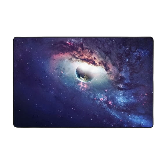 Area Rugs For Living Room Decor - Planets Stars And Galaxies Anti Slip Throw Washable Rugs 3x5 For Bedroom, Soft Indoor Carpet For Bedroom Living Room 60x39In