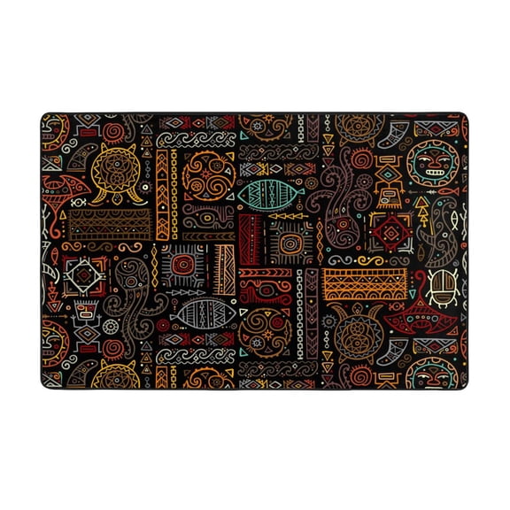 Area Rugs For Living Room Decor - Polynesian Turtles Anti Slip Throw Washable Rugs 3x5 For Bedroom, Soft Indoor Carpet For Bedroom Living Room 60x39In