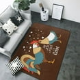 thumbnail image 1 of Area Rugs For Living Room Decor - Rooster And Chicken Soft Anti Slip Throw Washable Rugs 5x7 For Bedroom, Indoor Carpet For Bedroom Living Room 80x58In, 1 of 7