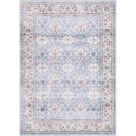 Area Rugs Living Room Rug 5x7, Non-Slip, Machine Washable, Low Pile, Soft Oriental Carpet for Living Room, Bedroom, Dining Room, Office