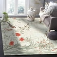 thumbnail image 1 of Area Rugs Living Room Rug Country Pastoral Floral Birds Washable Soft Fluffy Large Rug Classic Farmhouse Botanical Non-Slip Floor Carpet For Bedroom Home Decor 5x7ft, 1 of 6