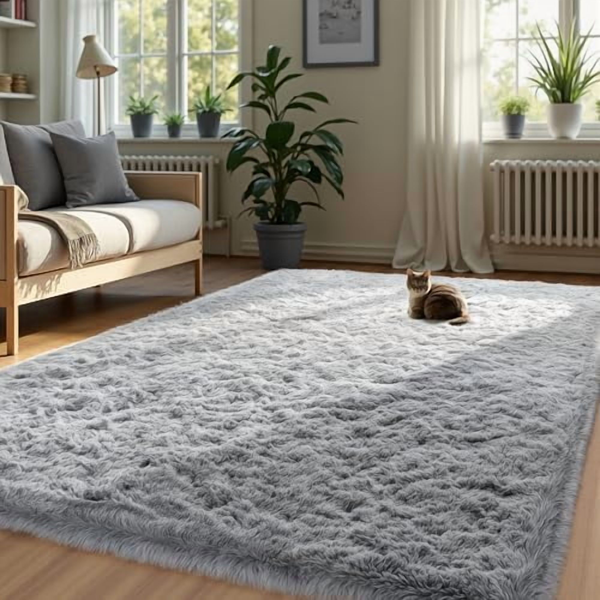 Area Rugs for Living Room Rugs for Bedroom 4x6 Carpet Fluffy Furry Soft ...