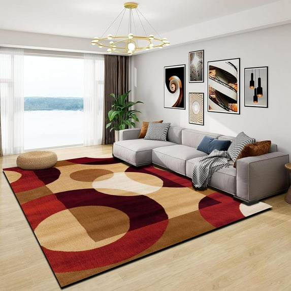 Area Rugs Living Room Rugs For Living Room Soft Non-Slip Machine Washable Area Rug Non-Shedding Indoor Low Pile Rugs For Bedroom Dining Room Kitchen Office 1