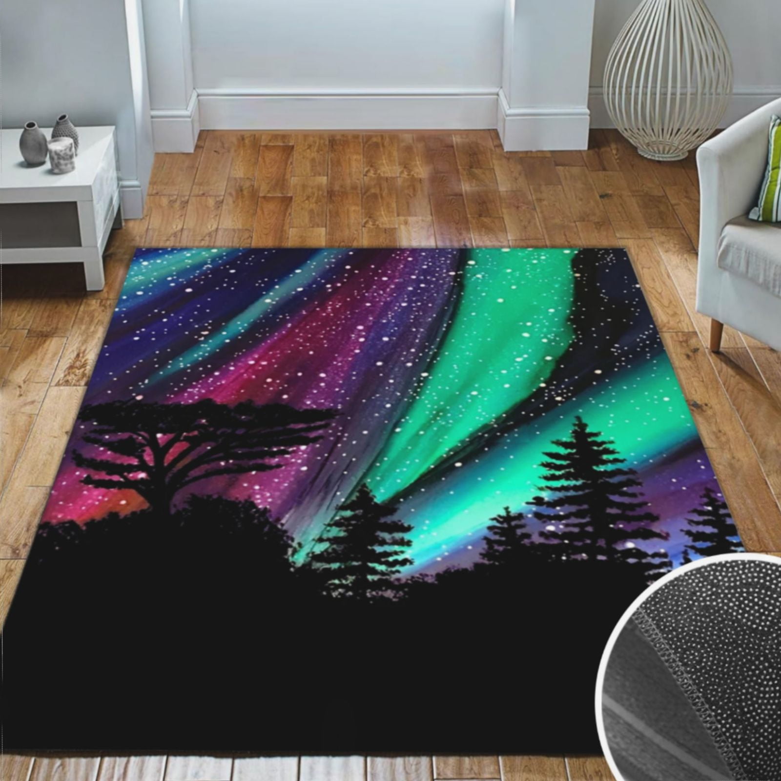 Area Rugs Living Room, Soft Crystal Carpet Mat For Bedroom Area Rug Non ...