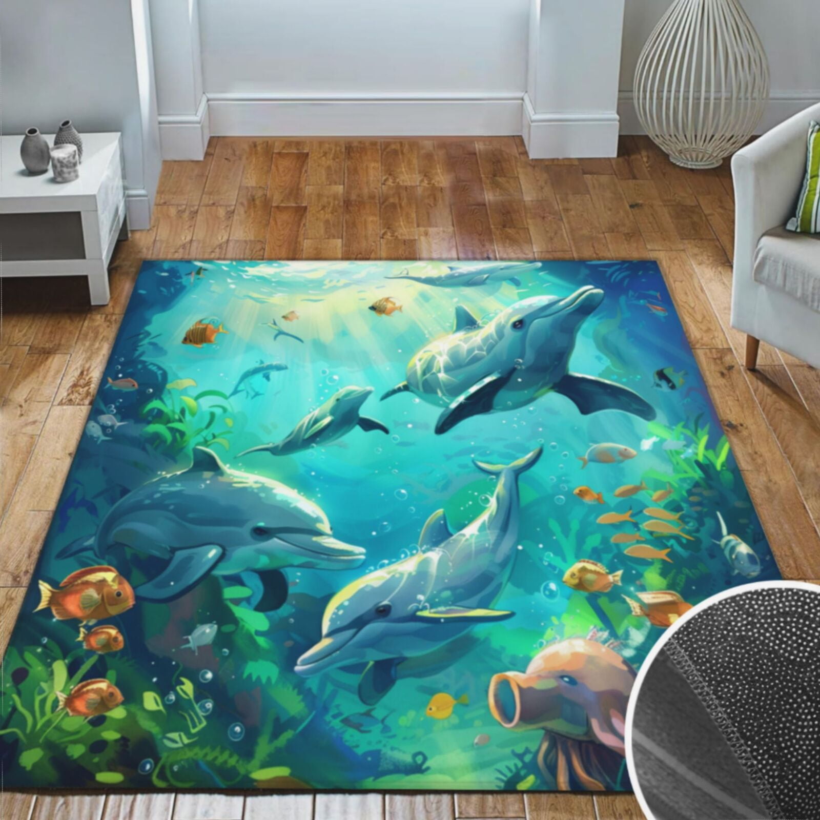 Area Rugs Living Room, Soft Crystal Carpet Mat For Bedroom Area Rug Non ...