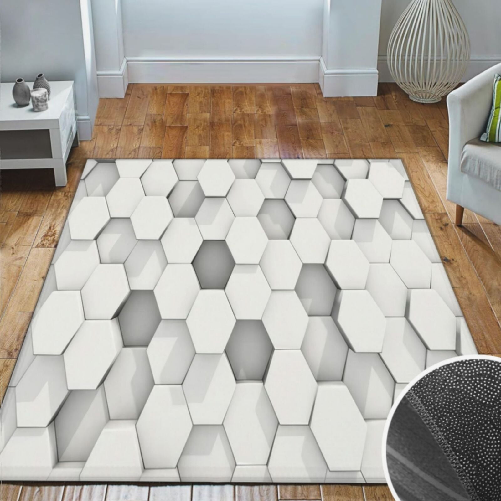 Area Rugs Living Room, Soft Crystal Carpet Mat For Bedroom Area Rug Non ...