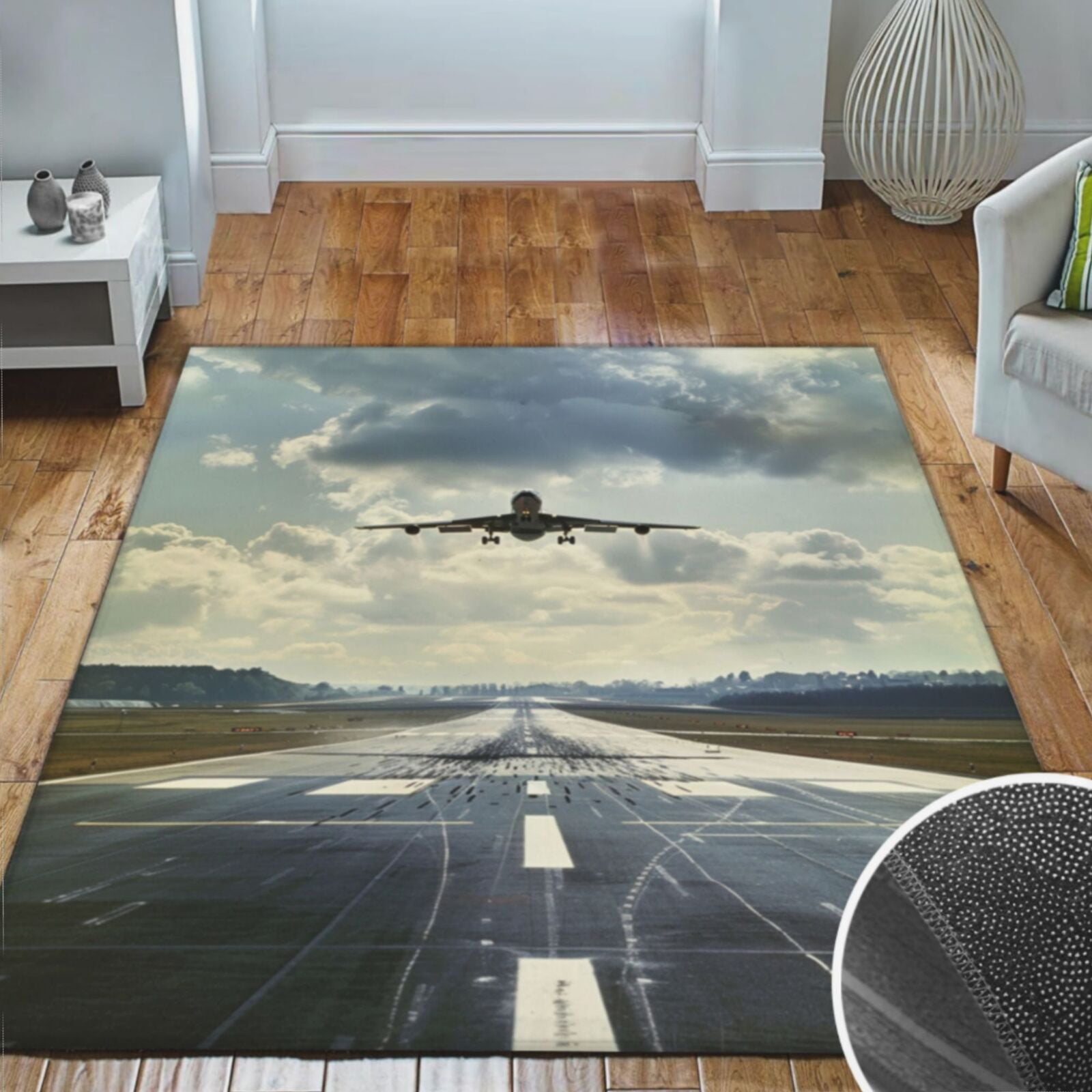 Area Rugs Living Room, Soft Crystal Carpet Mat For Bedroom Area Rug Non ...