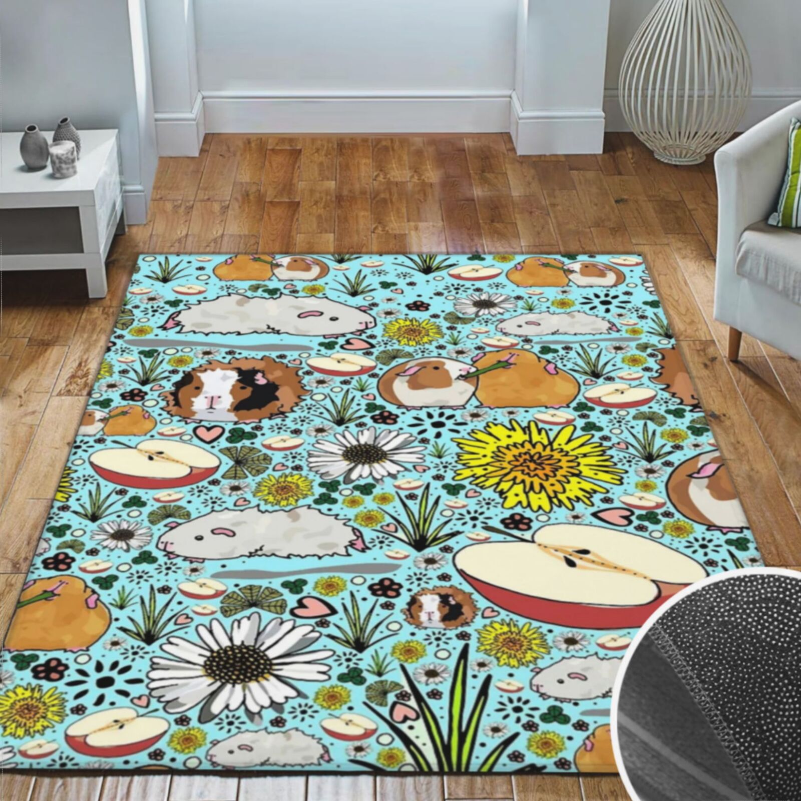 View of Area Rugs Living Room, Soft Crystal Carpet Mat For Bedroom Area Rug Non ...