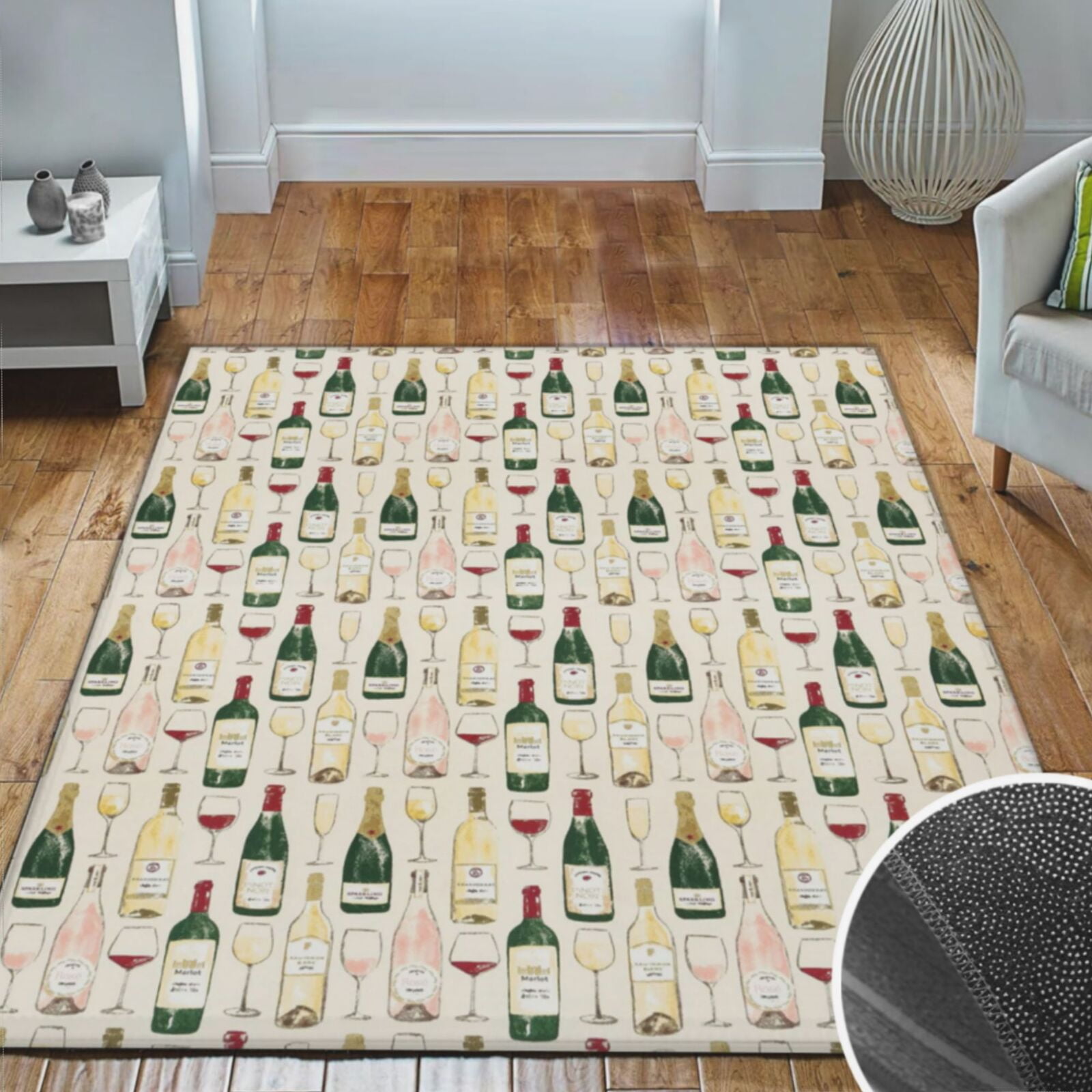 Area Rugs Living Room, Soft Crystal Carpet Mat For Bedroom Area Rug Non ...