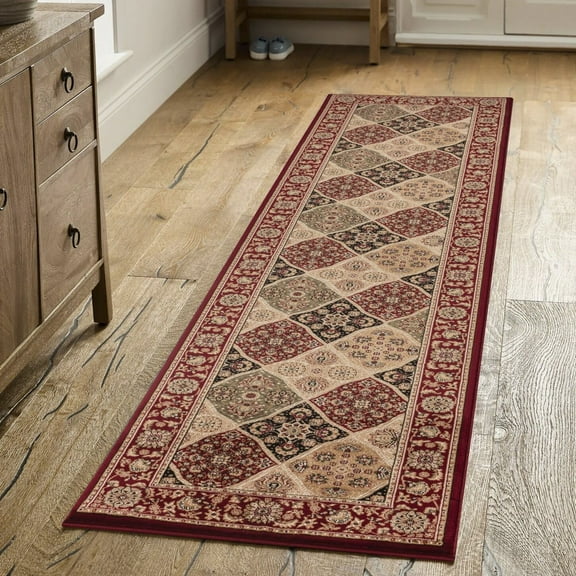 Area Rugs Manchester GC_HER5005 Red 2 ft. 7 in. x 9 ft. 10 in. Area Rug,Runner Rugs