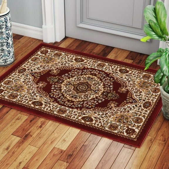 Area Rugs Manchester GC_HER5007 Red 2 ft. x 3 ft. Area Rug,Throw Rugs