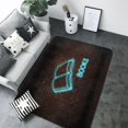 Area Rugs, Neon Sign For Books Washable Large Rugs for Living Room
