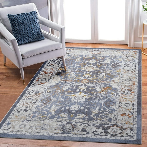 Area Rugs PAYAS Collection 6X9 Blue / Traditional Area Rug,Runner Rugs