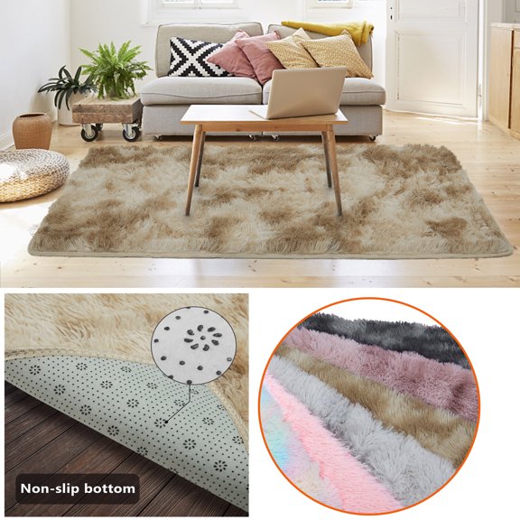 Area Rugs, Shaggy Carpet Super Soft Fluffy Shag Rug Floor Carpet Anti-skid Carpet Yoga Mat Child Play Mat