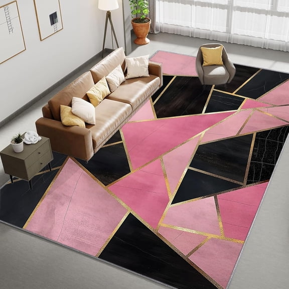 Area Rugs, Simple Insect Ladybug Rug Home Modern Carpet, Cartoon Simple Carpet Non-Slip Carpets Rectangle Rug For Living Room, Bedroom, Office And Indoor Decoration