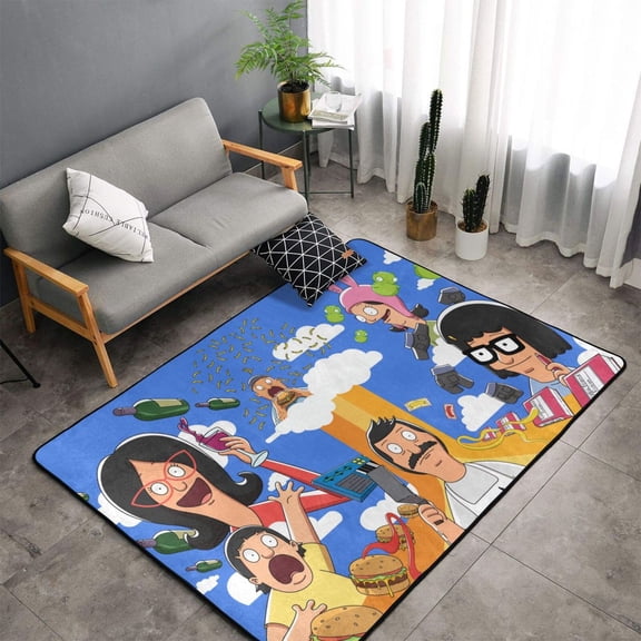 Area Rugs Soft Non-Slip Floor Mats Bob's Burgers Carpets Doormat for Living Room Bedroom Decor 60"x39"