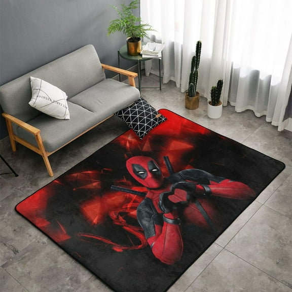 Area Rugs Soft Non-Slip Floor Mats Deadpool Carpets Doormat for Living Room Bedroom Decor 60"x39"