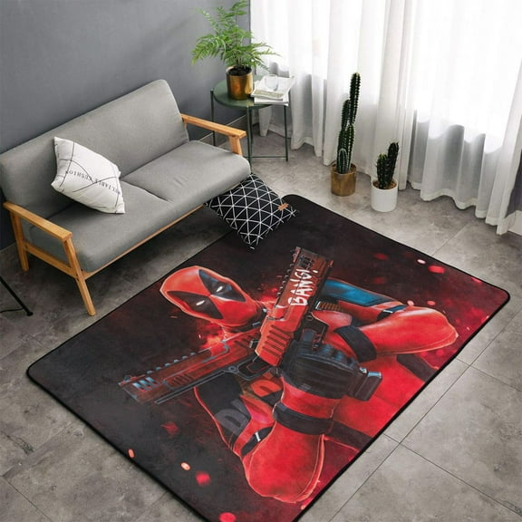 Area Rugs Soft Non-Slip Floor Mats Deadpool Carpets Doormat for Living Room Bedroom Decor 60"x39"