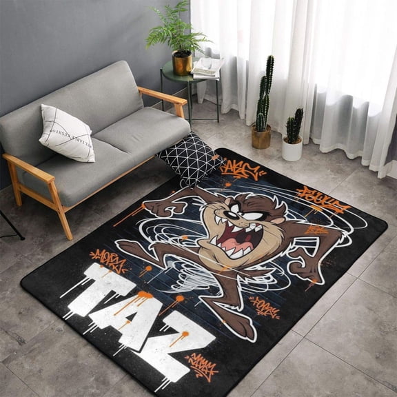 Area Rugs Soft Non-Slip Floor Mats Looney Tunes Taz-Mania Carpets Doormat for Living Room Bedroom Decor 60"x39"