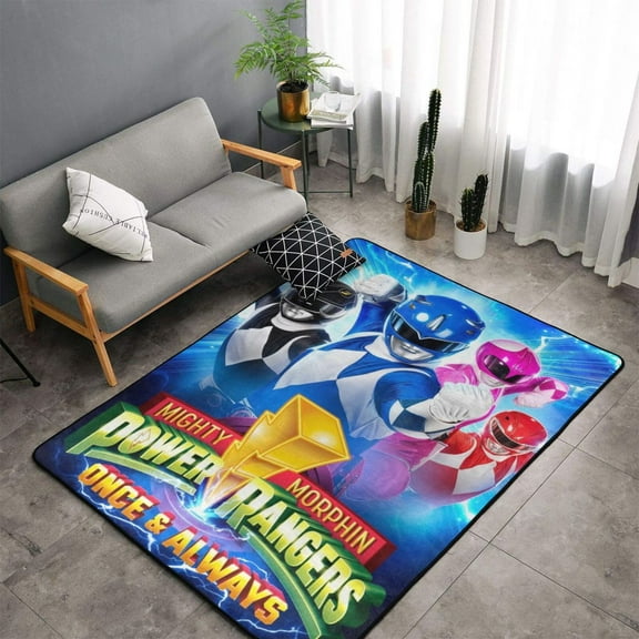Area Rugs Soft Non-Slip Floor Mats Power Rangers Carpets Doormat for Living Room Bedroom Decor 60"x39"