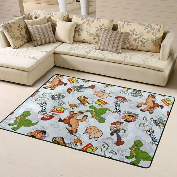 Area Rugs Soft Non-Slip Floor Mats Toy Story Carpets Doormat for Living Room Bedroom Decor 63"x48"