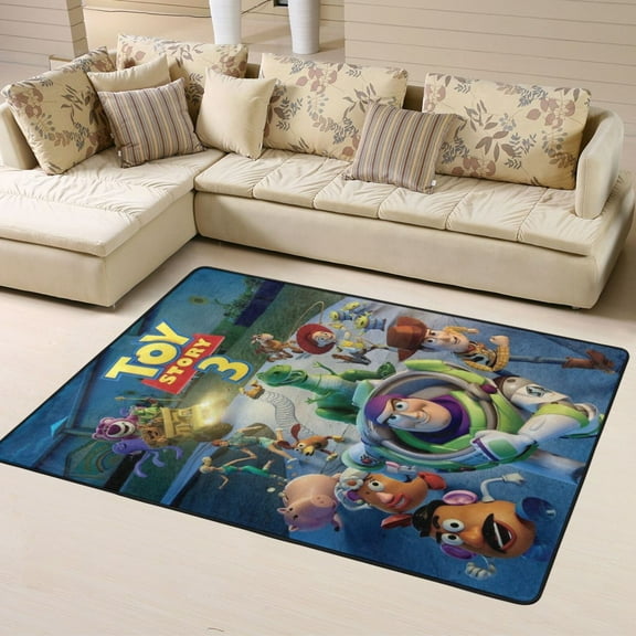 Area Rugs Soft Non-Slip Floor Mats Toy Story Carpets Doormat for Living Room Bedroom Decor 63"x48"