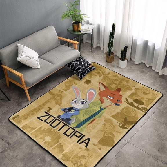 Area Rugs Soft Non-Slip Floor Mats Zootopia Carpets Doormat for Living Room Bedroom Decor 60"x39"