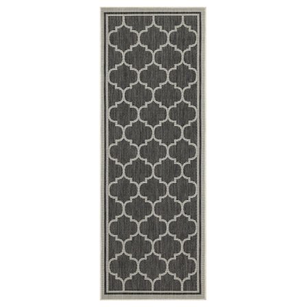 Area Rugs Sunshine GC_HAR2005 Anthracite 2 ft. 7 in. x 7 ft. 3 in. Indoor/Outdoor Area Rug,Runner Rugs