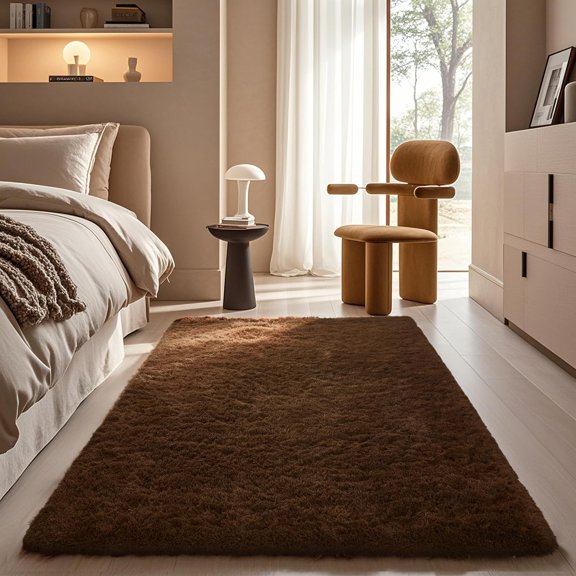Area Rugs for Bedroom Living Room,Color Brown,Size 4' x 6',Shape Rectangular