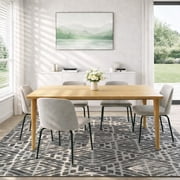 Area Rugs for Living Room, 6'x9' Washable Moroccan Neutral Geometric Low Pile Non-Slip Rug for Bedroom Kitchen Dining Ro