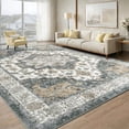 thumbnail image 1 of Area Rugs for Living Room, 9'x12' Washable Moroccan Low Pile Non-Slip Soft Print Pattern Rug for Bedroom Kitchen Dining Room Entryway - Green, 1 of 9
