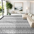 thumbnail image 1 of Area Rugs for Living Room, 9'x12' Washable Moroccan Neutral Geometric Low Pile Non-Slip Rug for Bedroom Kitchen Dining Room Entryway, 1 of 9