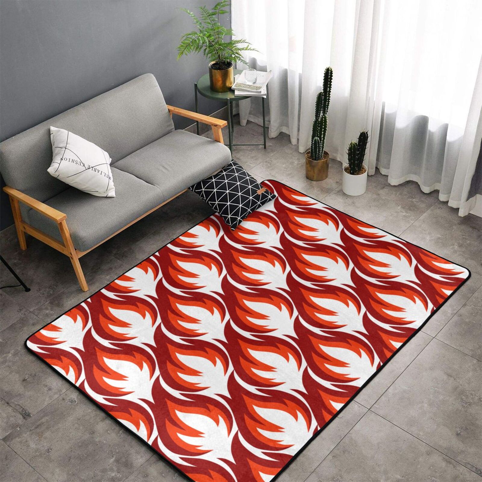 Area Rugs for Living Room Bedroom, 3x5 Soft Throw Rug Non-Slip Carpet ...