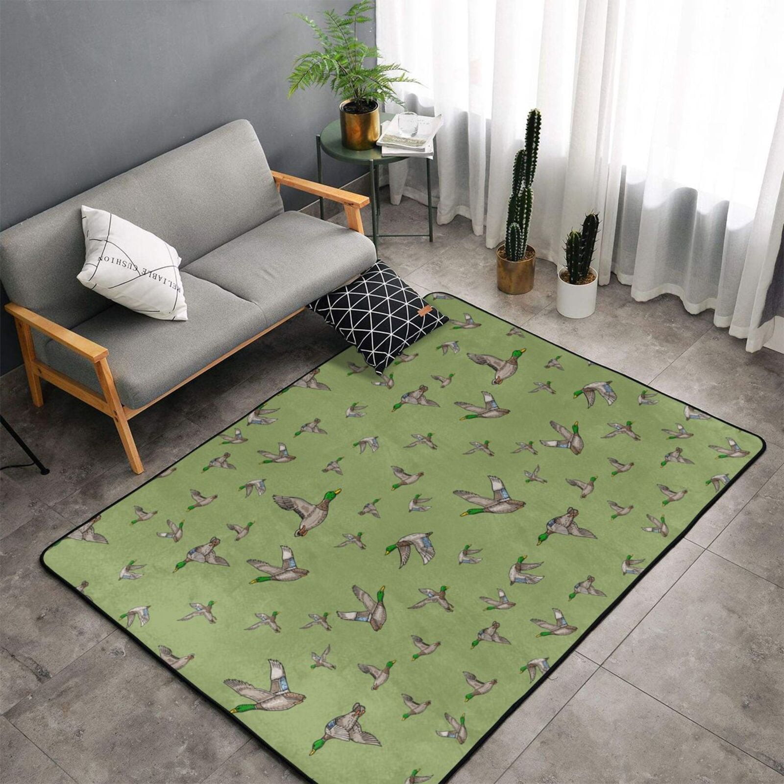 Area Rugs for Living Room Bedroom, 3x5 Soft Throw Rug Non-Slip Carpet ...