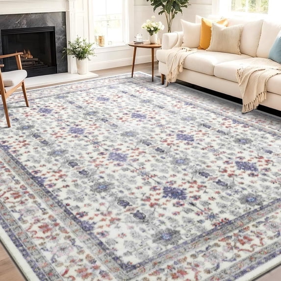 Area Rugs for Living Room, Bedroom, Dining Room, 6’ x 9’ Bohemia Art Washable Rug Soft Non Slip Rug Low Pile