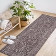 thumbnail image 1 of Area Rugs for Living Room Bedroom, Large Washable Rug, Vintage Floral Boho Non Slip Low Pile Carpet Indoor Dining Room Kids Room Brown 2 * 6 ft, 1 of 9