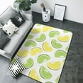 Area Rugs, yellow green Lemon print Washable Large Rugs for Living Room