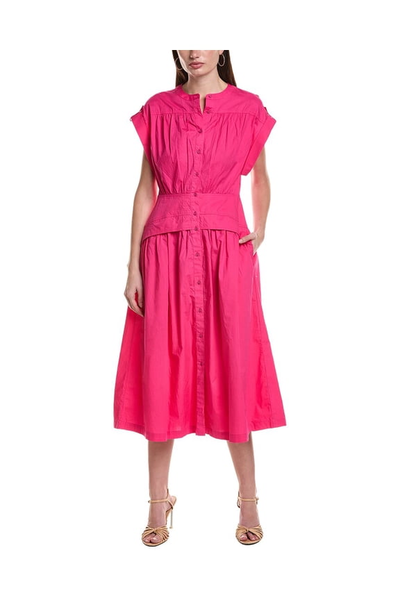 womens  Cuff Dress, m, Pink
