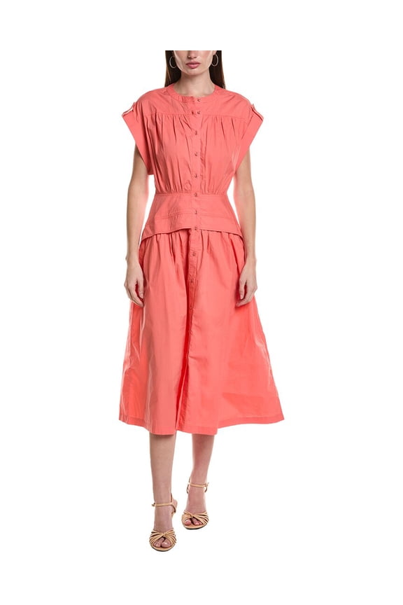 womens  Cuff Dress, s, Red