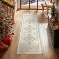 thumbnail image 1 of Area Vintage Boho Rugs for Living Room, Machine Washable Area Rugs with Non-Slip Backing, Indoor Rug Vintage Bohemian Area Rug Home Decor, Room Decor, 2 x 10 ft, Light Gray, 1 Pack, 1 of 6