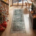 thumbnail image 1 of Area Vintage Boho Rugs for Living Room, Machine Washable Area Rugs with Non-Slip Backing, Indoor Rug Vintage Bohemian Area Rug Home Decor, Room Decor, 2 x 6 ft, Dark Coffee, 1 Pack, 1 of 6
