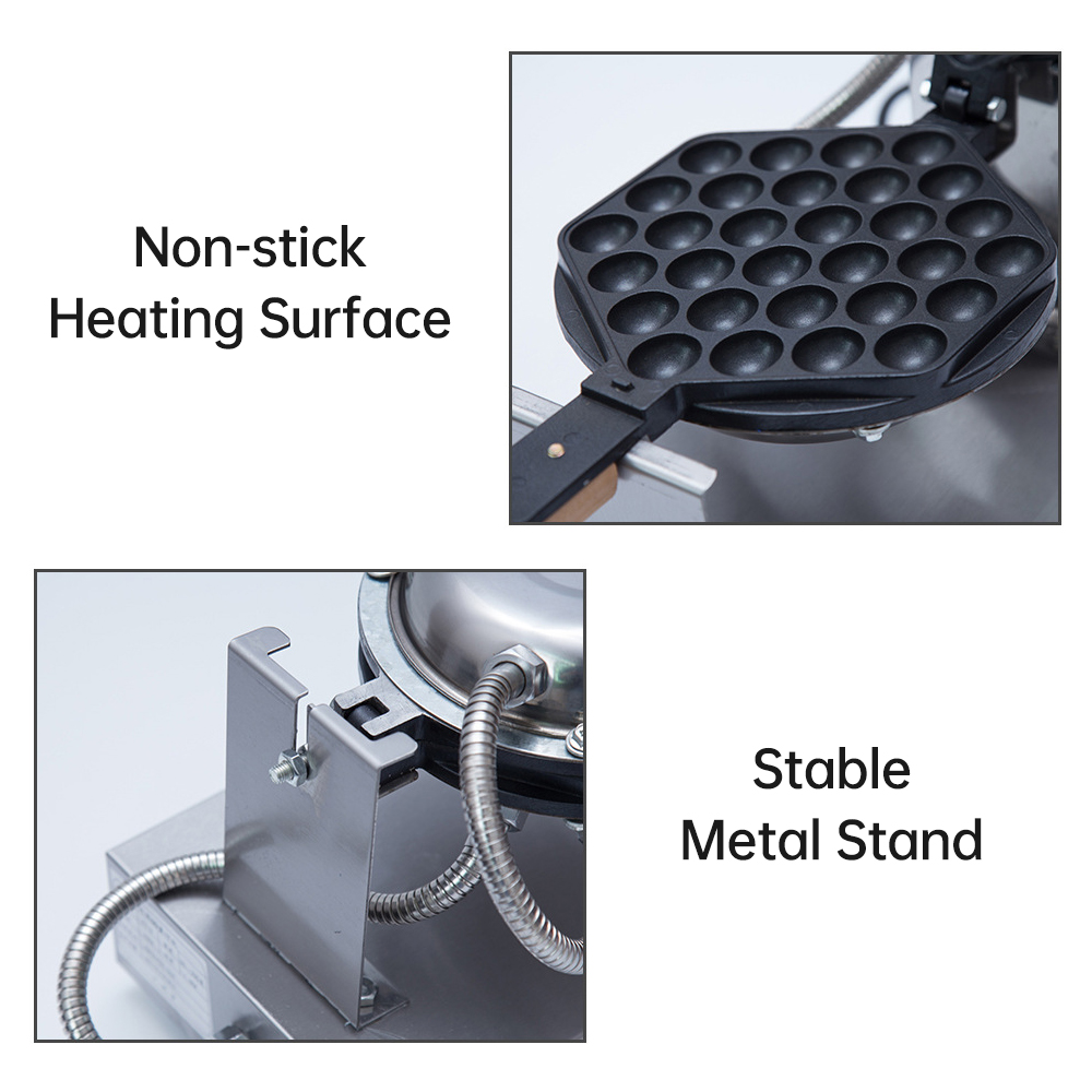 Arealer 1400W Bubble Waffle Maker Waffle Maker Iron Ready in under 3