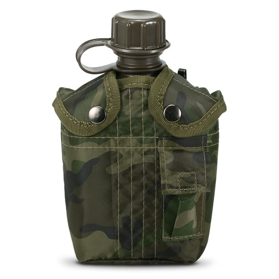 Arealer 1L Canteen Bottle Camping Hiking Backpacking Survival Water Bottle Kettle with Cover