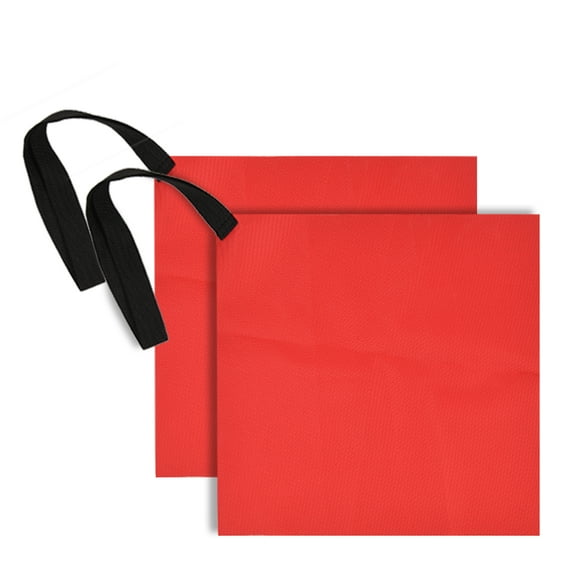 Arealer 2pcs Kayak Tow Flags Red Safety Hooked Kayak Flag for Boat Canoe Trailer Safety Warning Flag